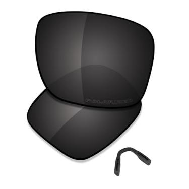 Imagem de SAUCER Lentes de reposição premium e protetores de nariz para óculos de sol Oakley Portal X OO9460 High Defense - preto carbono polarizado