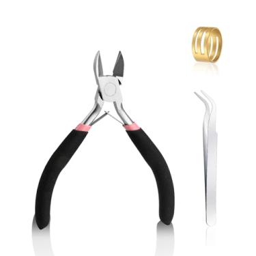 Imagem de Agulha de corte de arame para fabricação de joias, alicates de joias, ferramentas de fabricação de joias para artesanato, com alicate longo e plano para cortar artesanato - cabo fosco