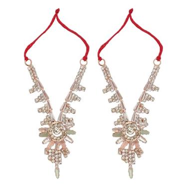 Imagem de Conjunto de 2 malas para Laddu Gopal/Devi Maa/Radha Krishna/Festival Navratri tradicional indiano, conjunto de deusas, joias de divindades, estátua de ídolo de Deus, decoração Diwali (tamanho: - 7,6