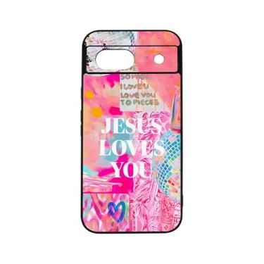 Imagem de qizjio Christian Preppy Capa de telefone protetora à prova de choque Jesus para Google Pixel 8A