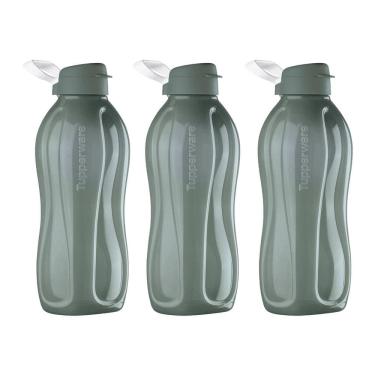 Imagem de Kit 3 Garrafas de Água Tupperware Eco Tupper Cinza 2L