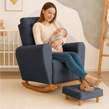 Imagem de Poltrona de Amamentação com Puff  Conforto e Funcionalidade para Mamãe