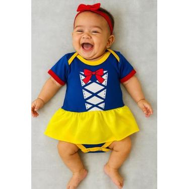 Imagem de Body bebê manga curta Verão 3 à 9 meses - Dino Baby, Saia princ, M