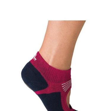 Imagem de Meia Sapatilha Pilates Bicolor Lupo - Ref. 3286-002, Cereja, 37-40