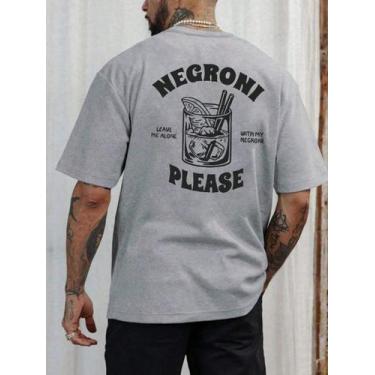Imagem de Camisa Masculina Camiseta Drink Negroni Moda Basica Algodao - crushed,