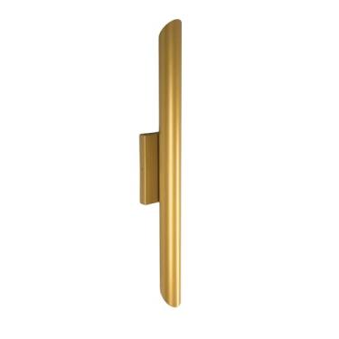 Imagem de Arandela Parede Tubo Cilindro 2 Fachos Alumínio Dourado 50cm