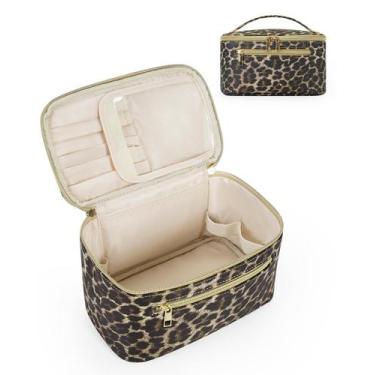 Imagem de Bolsa de maquiagem Wandering Nature Travel Organizer Vegan Leather