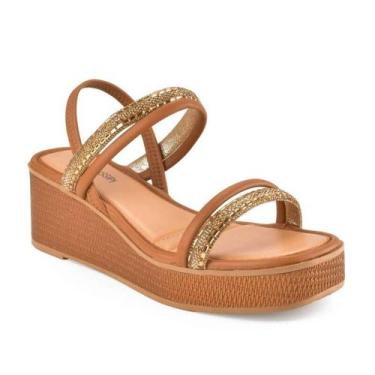 Imagem de Sandália Mississipi Anabela Baixa - Feminina - Marrom, 35