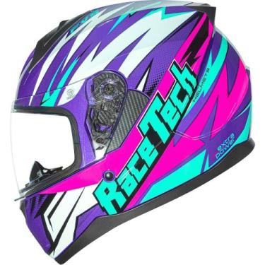 Imagem de Capacete Race Tech Sector Electro, 54, Roxo/Rosa