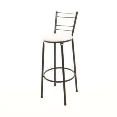 Imagem de Banqueta Banco Alto Balcão Cozinha 4 Arames - ESPAÇO JUNCO, Branco