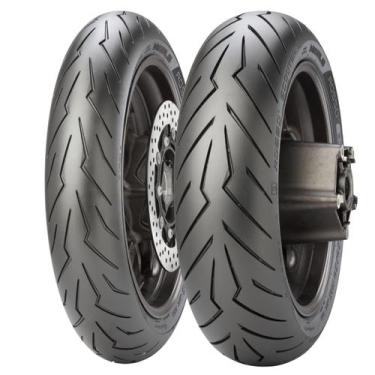 Imagem de Par Pneu 110 70 R14 e 130 70 R13 Diablo Rosso Scooter Pirelli Uso Sem 
