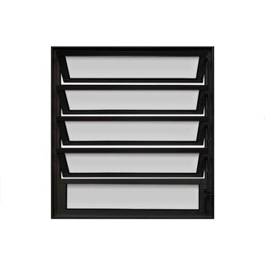 Imagem de Vitro Basculante de Alumínio Preto 100x80 Linha 25