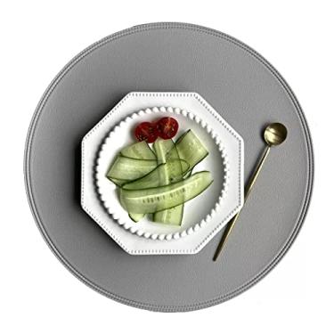 Imagem de Jogo americano de mesa de jantar lavável portátil resistente ao calor mesa de cozinha decoração tigela tapete de prato (cor: A, tamanho: 38 cm) (A 38 cm)