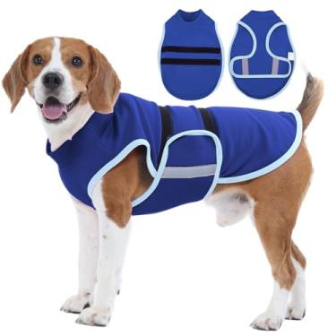 Imagem de Nanaki Suéter de lã refletivo para cães - colete de lã aconchegante para cachorro outono início da primavera, moletom elástico ajustável para animais de estimação Beagle Boston Terrier Bulldogs suéter