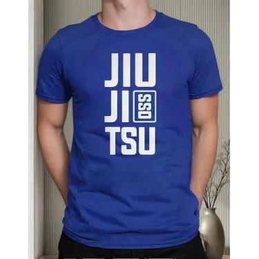 Imagem de Camisa Camiseta Feminina Masculina Adulto Algodão Luta Jiu Jitsu OSS M