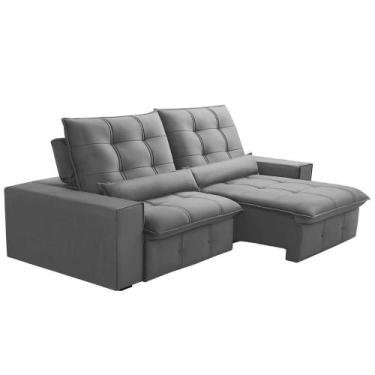 Imagem de Sofá Retrátil Reclinável Para Sala 3 Lugares 250cm Curie F04 Veludo Ci
