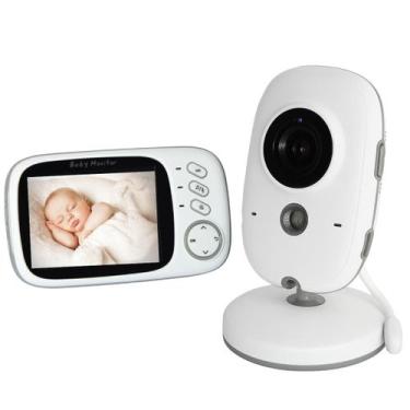 Imagem de Babá Eletrônica com Monitor Tela LCD Câmera Visão Noturna Áudio Bidire