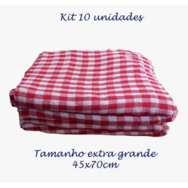 Imagem de Kit com 10 - Pano de Chão para Limpeza Genérica - 70x45 cm - Zoom Soft