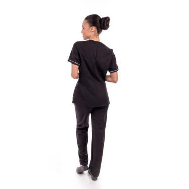 Imagem de Kit com 2 Conjuntos de Jaleco Fechado e Calça em Tecido Oxford para Re