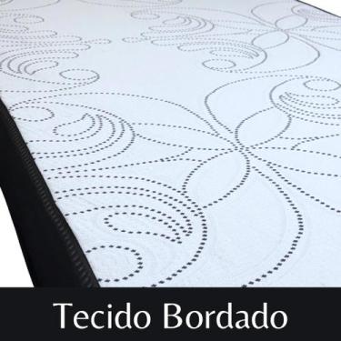 Imagem de Colchão De Solteiro em Espuma D28 Branco Bordado Dupla Face pode ser u