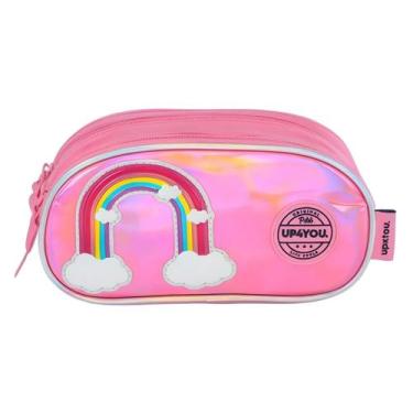 Imagem de Estojo Escolar Triplo Luxcel EI41135UP UP4YOU Arco-íris, Pink