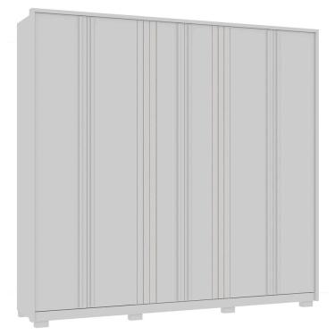 Imagem de Guarda Roupa Casal Mozart 6 Portas 4 Gavetas Branco Caemmun
