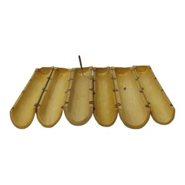 Imagem de Porta Incenso Canaleta Bambu Envernizado - 6 Un.