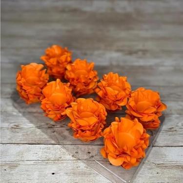 Imagem de Kit com 120 Forminhas para Doces Finos Modelo Flor Luxo – Linha Style – Ideal para Casamentos, Festas e Decoração de Mesa Elegante(LARANJA,120 UNIDADES)