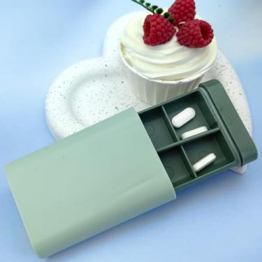 Imagem de Organizador de comprimidos de viagem, 6 compartimentos, estojo portátil para pílulas, à prova d'água, pequeno, remédios, vitaminas, óleo de peixe, suplementos, recipiente