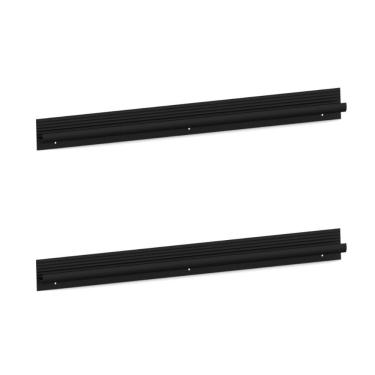Imagem de Kit 2 Puxadores 49,3cm Para Armário Cozinha Aéreo 150cm Veneza Multimóveis Mp3087 Preto