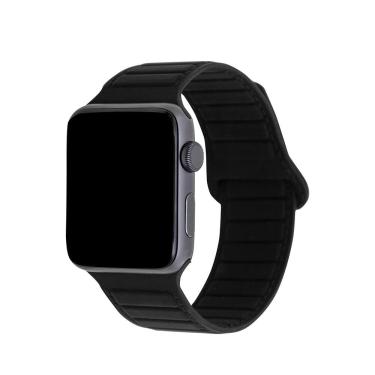 Imagem de Pulseira de Silicone Magnética para Apple Watch 42-49 MM Preta