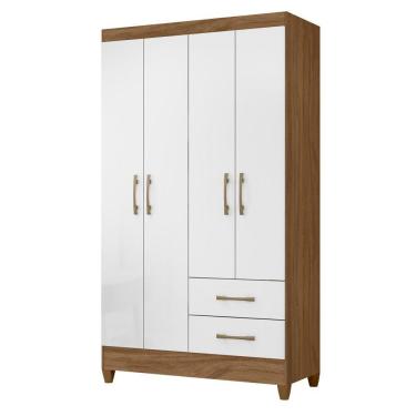 Imagem de Guarda Roupa 4 Portas Chile Naturale Branco 952026 Moval