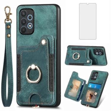 Imagem de Asuwish Capa de telefone para Samsung Galaxy A53 5G capa carteira com protetor de tela temperado e alça de pulso RFID suporte para cartão de crédito anel suporte celular A 53 G5 53A SM A536U 6,5