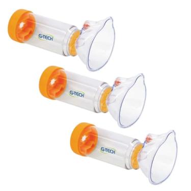 Imagem de G Tec Clear Espaçador para Medicamento em Aerossol, Kit com 3 Unidades, Transparente