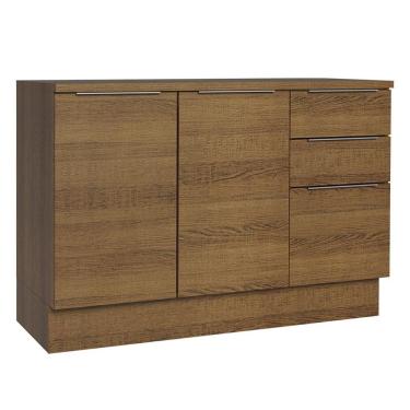 Imagem de Balcão De Pia Cozinha 2 Portas E 3 Gavetas (com Tampo) Rustic Stella Madesa Rustic
