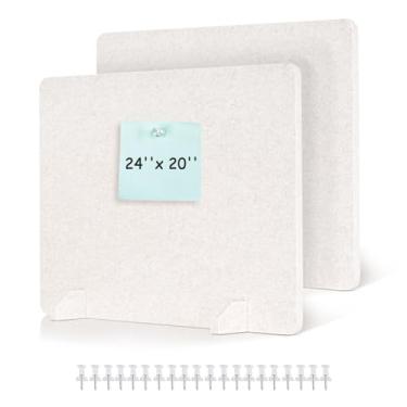 Imagem de DOLLAR BOSS 2 divisórias acústicas de mesa 61 x 50 cm, painéis de privacidade independentes à prova de som para mesa, divisória de mesa com redução de ruído para escritório, casa, sala de aula, área