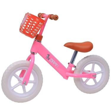Imagem de Bicicleta de Equilíbrio com Cestinha Aro 12 Rosa BE23314 Zippy Toys