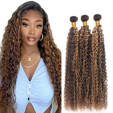 Imagem de Pacotes de cabelo ZevPiul Highlight Curly 8A Brazilian 3 pacotes