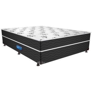 Imagem de Cama Box Conjugado Casal: Colchão Molas Prolastic Prodormir Springs Pillow Black(138x188x41)Probel