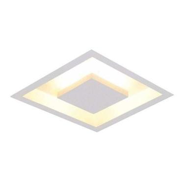 Imagem de Luminária Plafon Luz Indireta Embutir 50x50cm 4 Lâmpadas Branco - Real