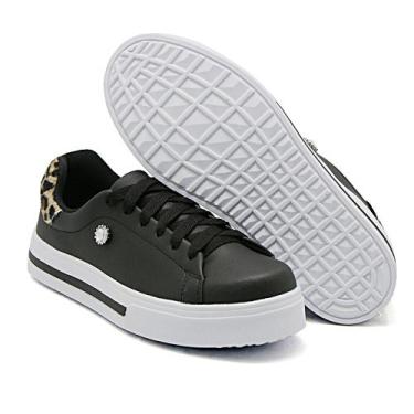 Imagem de Tênis Casual Sola Reta Yoyo Store Com Estampa Conforto e Estilo, PRETO