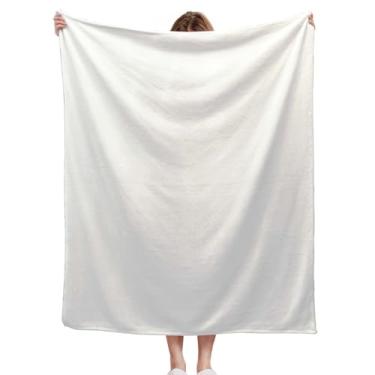 Imagem de Omijnuhbgt Cobertor branco cobertores personalizados com foto para cama sofá imagem personalizada texto flanela presentes para pai mãe marido esposa presente de aniversário de Natal personalizado