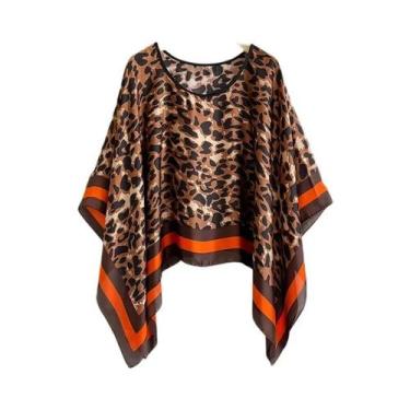 Imagem de Pashmina De Seda Feminina De 110cm, Estampa De Moda De Verão, Protetor