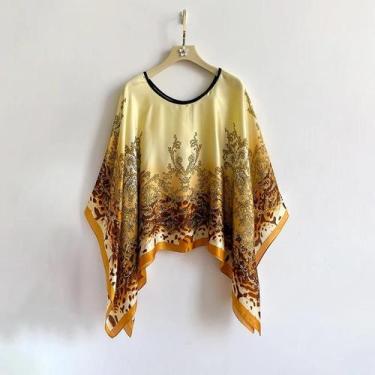 Imagem de Pashmina De Seda Feminina De 110cm, Estampa De Moda De Verão, Protetor