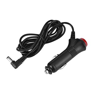 Imagem de Cabo adaptador de isqueiro de 12 V com cabo de caixa ABS fusível para bomba de ar de bateria de carro fio preto 1,5 m 3A