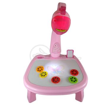 Imagem de Projetor Para Desenho Infantil Mesa Pintura De Projeção Magica Brinquedos Aprendizagem Girafa Rosa