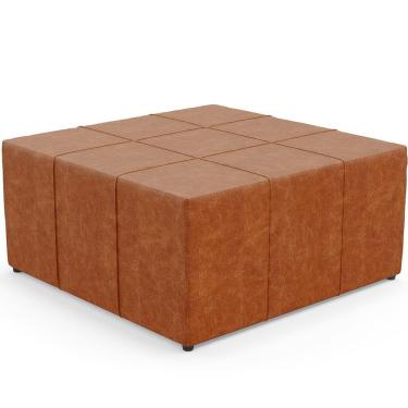 Imagem de Puff Quadrado Milano 90x90cm W01 Couríssimo Camel