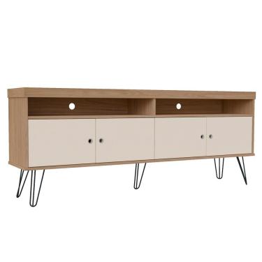Imagem de Rack Para Sala De Tv 75 Pol 160 Cm 4217 Carvalho Off White Arly Carvalho Off White
