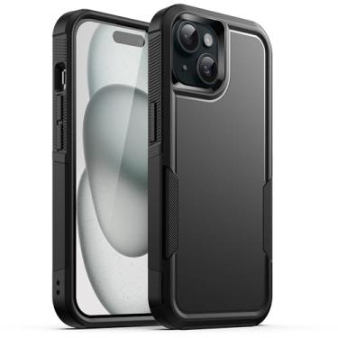 Imagem de JETech Capa para iPhone 15 Plus 6,7 Polegadas, Proteção Robusta de Camada Dupla Resistente, Case Protetora Resistente à Prova de Choque Capinha com Parte Traseira Fosca (Preto)