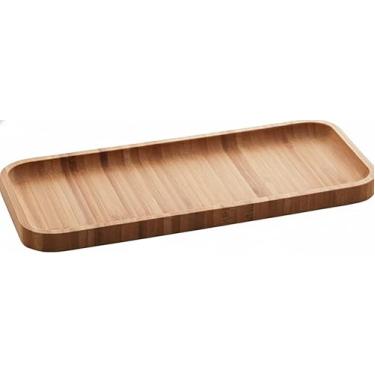 Imagem de Bandeja de Bambu Retangular, Bandeja para Café da Manhã na Cama, Bandeja Decorativa de Bambu, Bandeja Organizadora para Escritório, Tabua de Servir Bambu